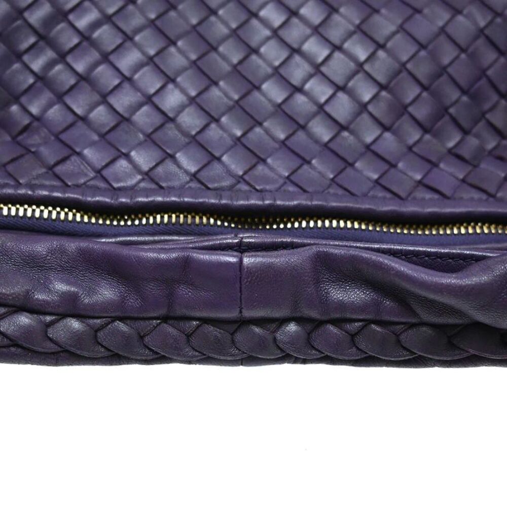 Bottega Veneta Veneta Hobo Intrecciato Nappa Purple Leather Handbag - Picture 3 of 8